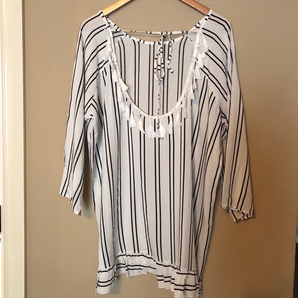 Beach Coverup With Tassels - Picture 8 of 8